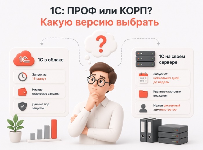 1С:Бухгалтерия ПРОФ или КОРП: как выбрать версию для своего бизнеса